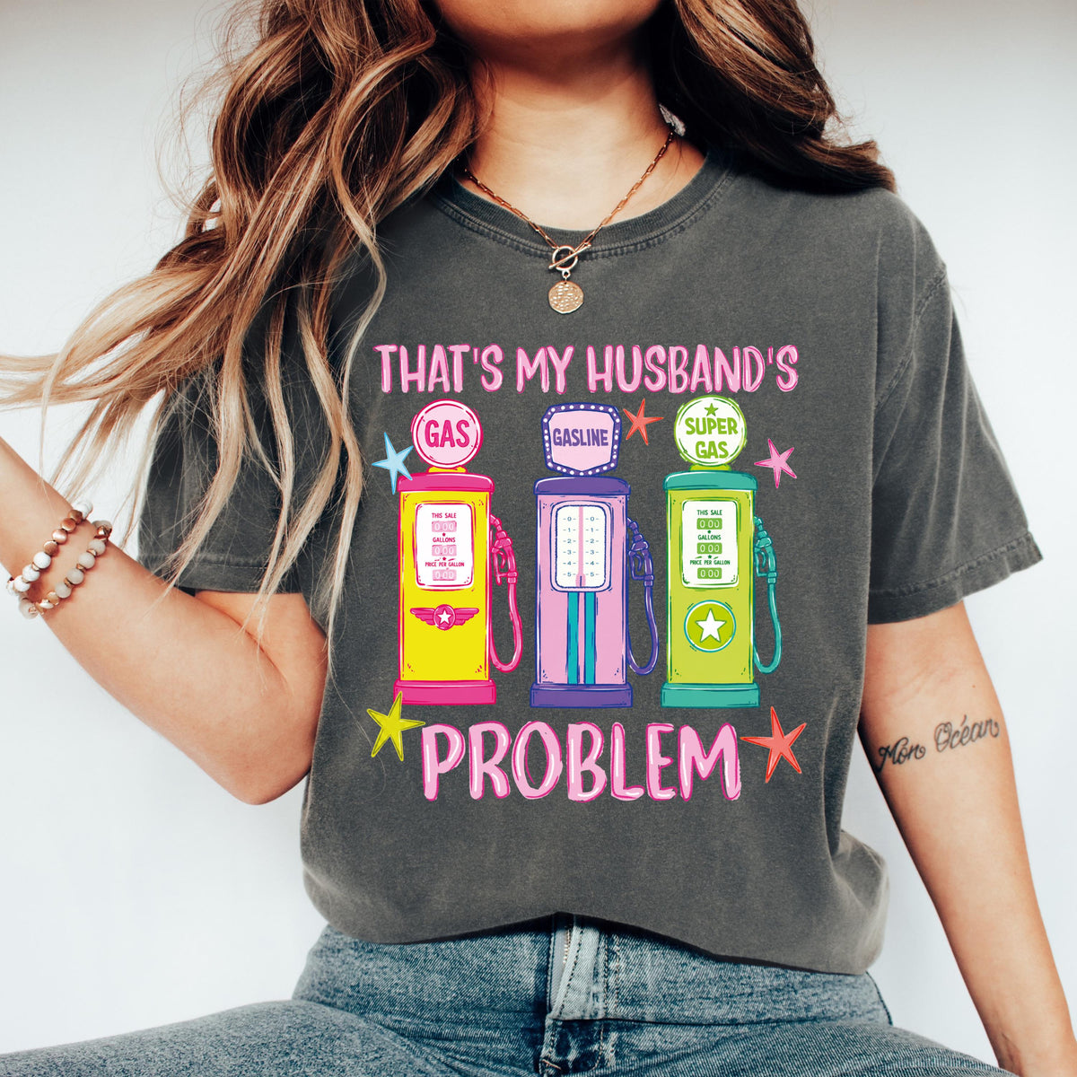 Comfort Colors® That's My Husband's Problem Shirt, Sarcastic Saying Tee, Funny Quote Wife Gift