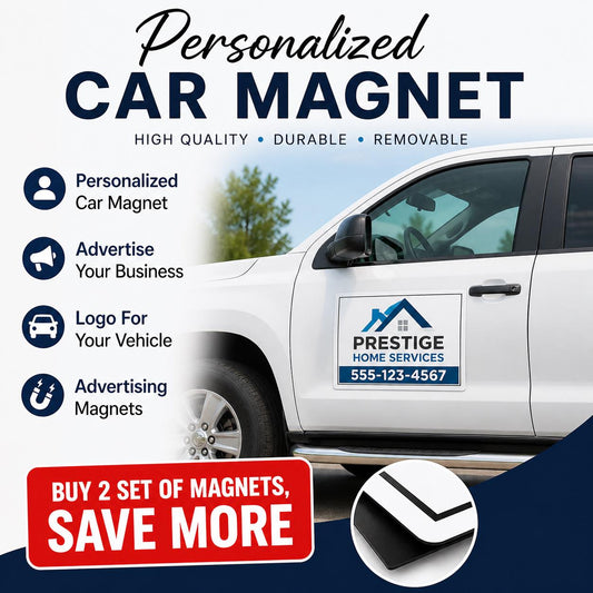 Custom Business Car Magnet, Personalized Logo Vehicle Sign, Advertising Magnetic Door Sticker