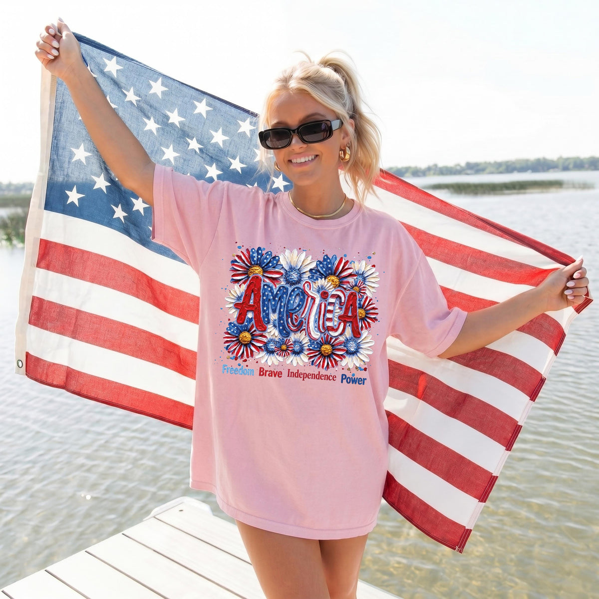 Comfort Colors® 4th of July T-shirt, Freedom America Shirt, Independence Day Tees, Patriotic Family Shirt