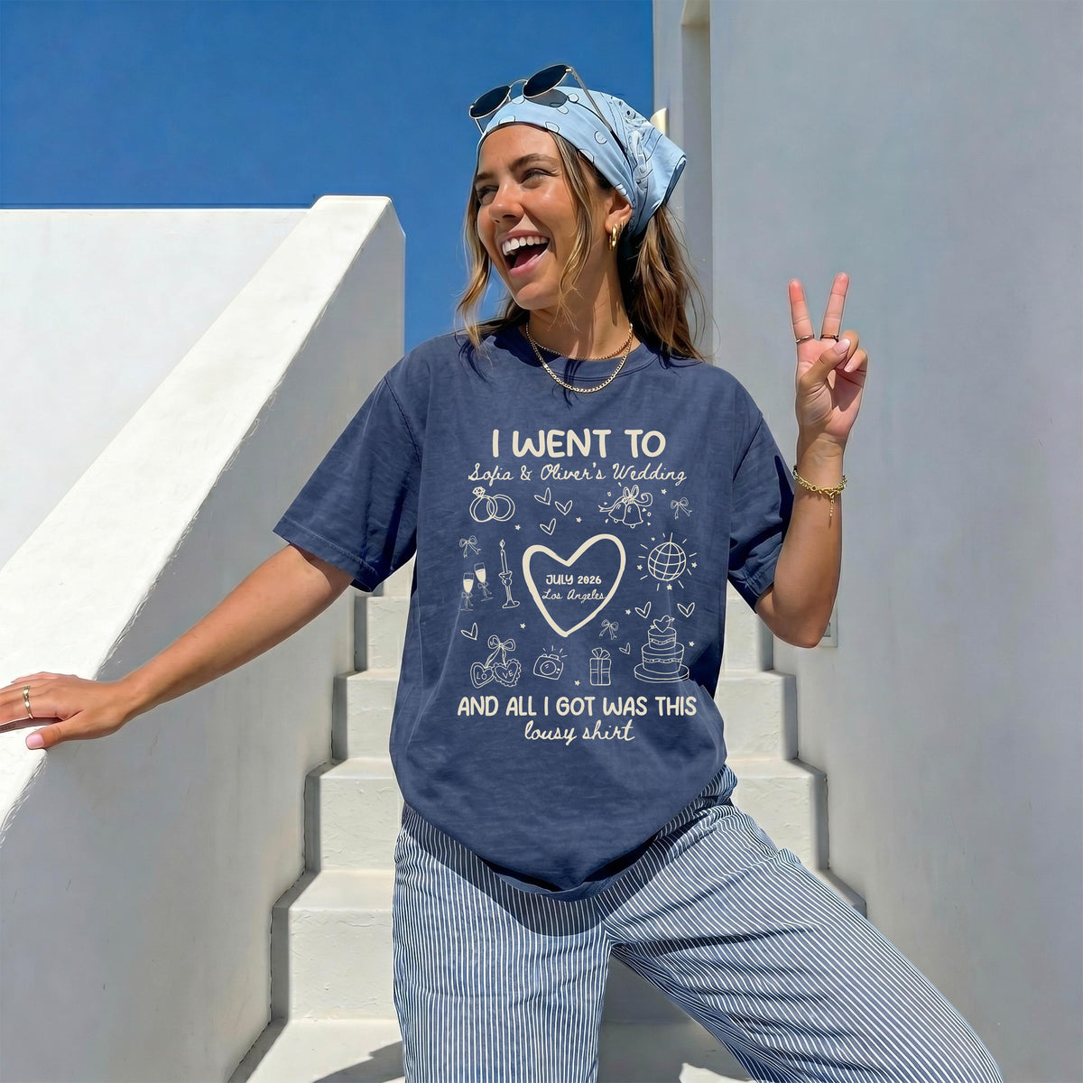 Comfort Colors® Custom Wedding Guest Shirt, Bridal Party Gift, Bachelorette Tee, Personalized Wedding Weekend Tees