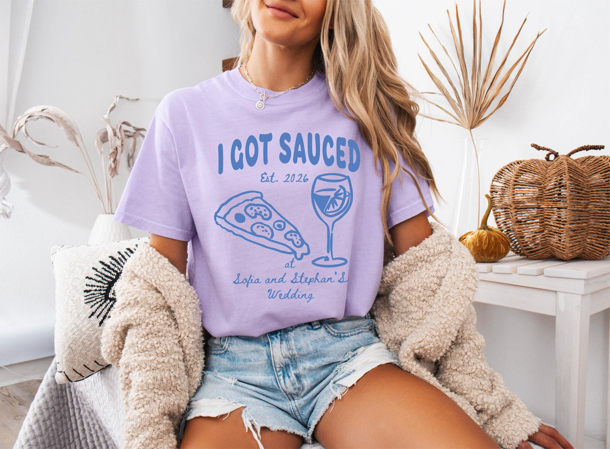 Comfort Colors® Pizza Wedding Shirt, Funny Bride Tee, Italian Wedding Tees, Personalized Bachelorette Gift
