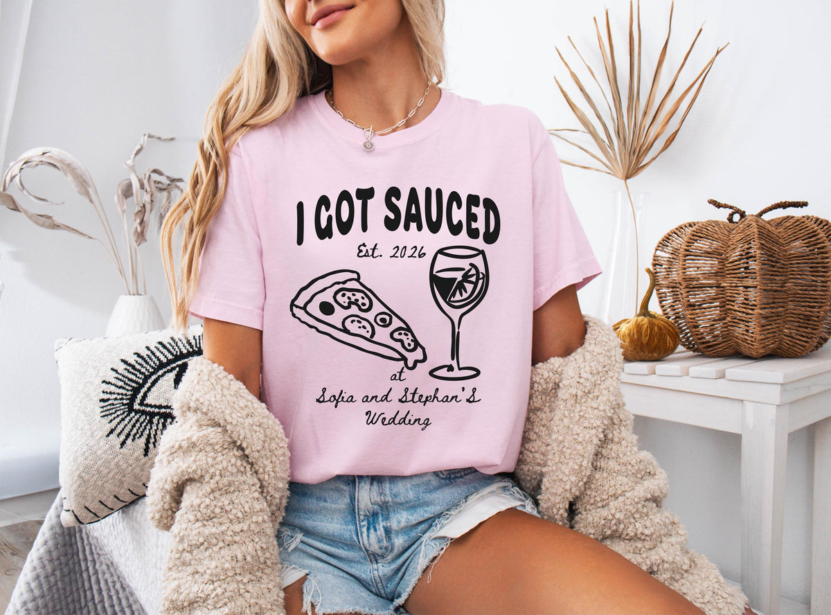 Comfort Colors® Pizza Wedding Shirt, Funny Bride Tee, Italian Wedding Tees, Personalized Bachelorette Gift