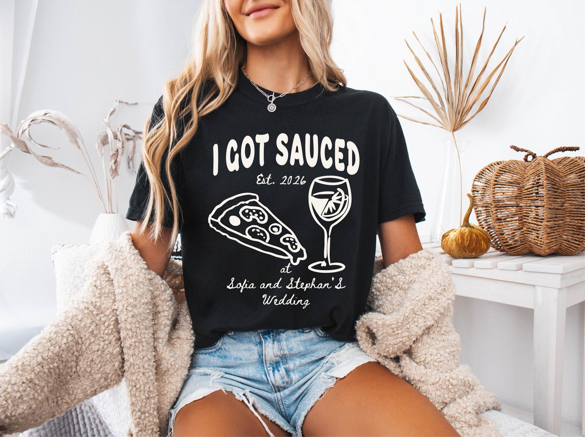 Comfort Colors® Pizza Wedding Shirt, Funny Bride Tee, Italian Wedding Tees, Personalized Bachelorette Gift
