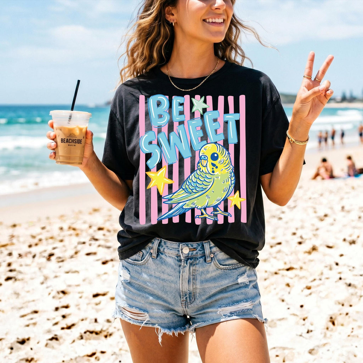 Comfort Colors® Be Sweet Parakeet T-Shirt, Rhyming Teacher Shirt, Retro Budgie Tees, Preppy Bird Sweatshirt, School Farewell Tee