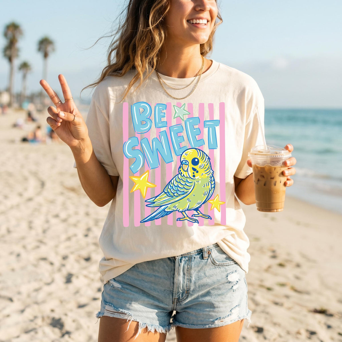 Comfort Colors® Be Sweet Parakeet T-Shirt, Rhyming Teacher Shirt, Retro Budgie Tees, Preppy Bird Sweatshirt, School Farewell Tee