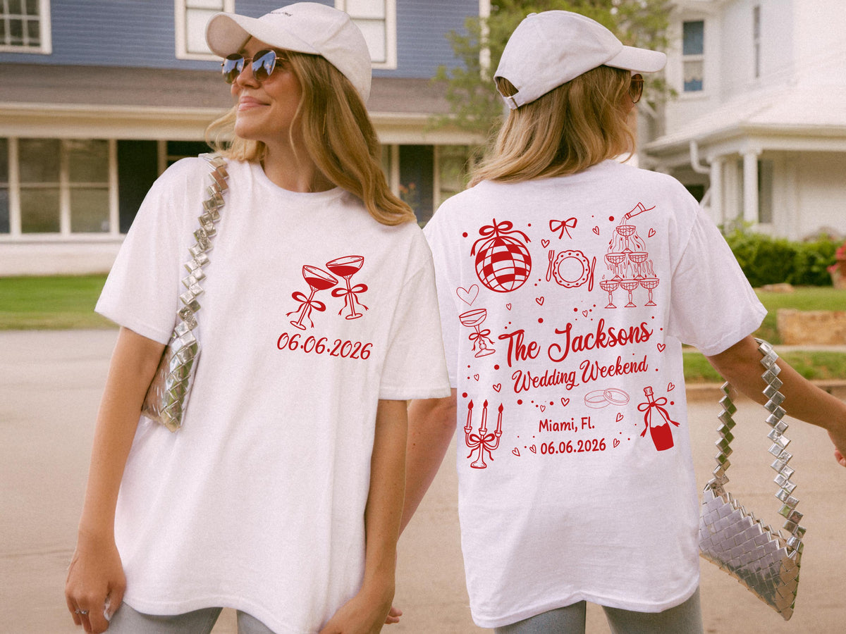 Comfort Colors® Custom Wedding Weekend Shirt, Bachelorette Party Gift, Bride Tribe T-Shirt, Wedding Date Tees