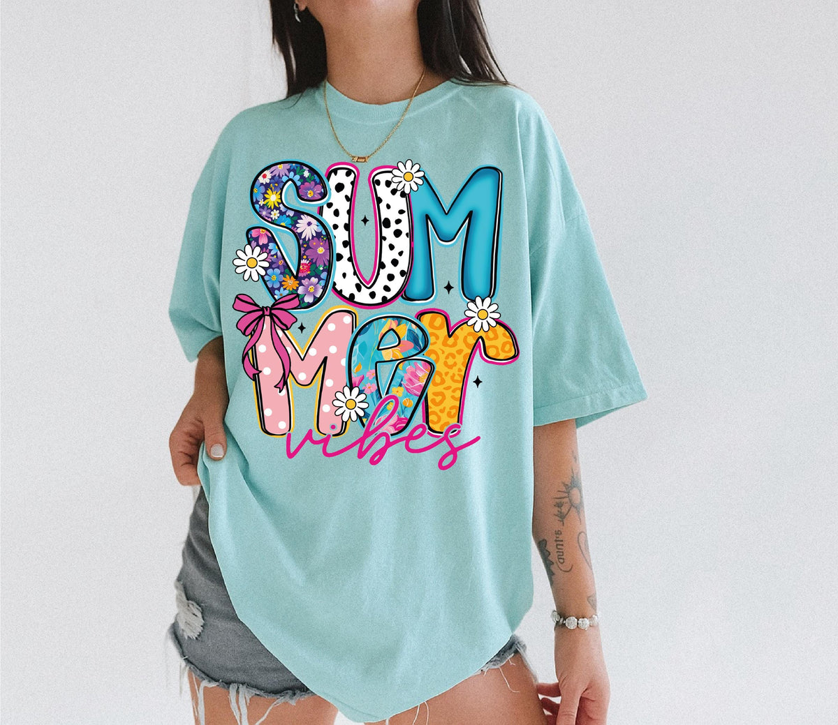 Comfort Colors® Summer Vibes Shirt, Beach T-Shirt, Sun and Sea T-Shirt, Summer Women Tee