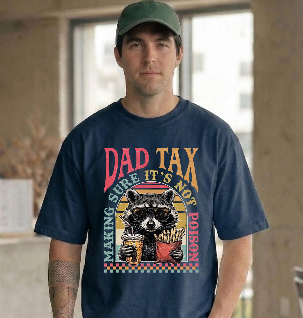 Dad Tax Raccoon Graphic Shirt