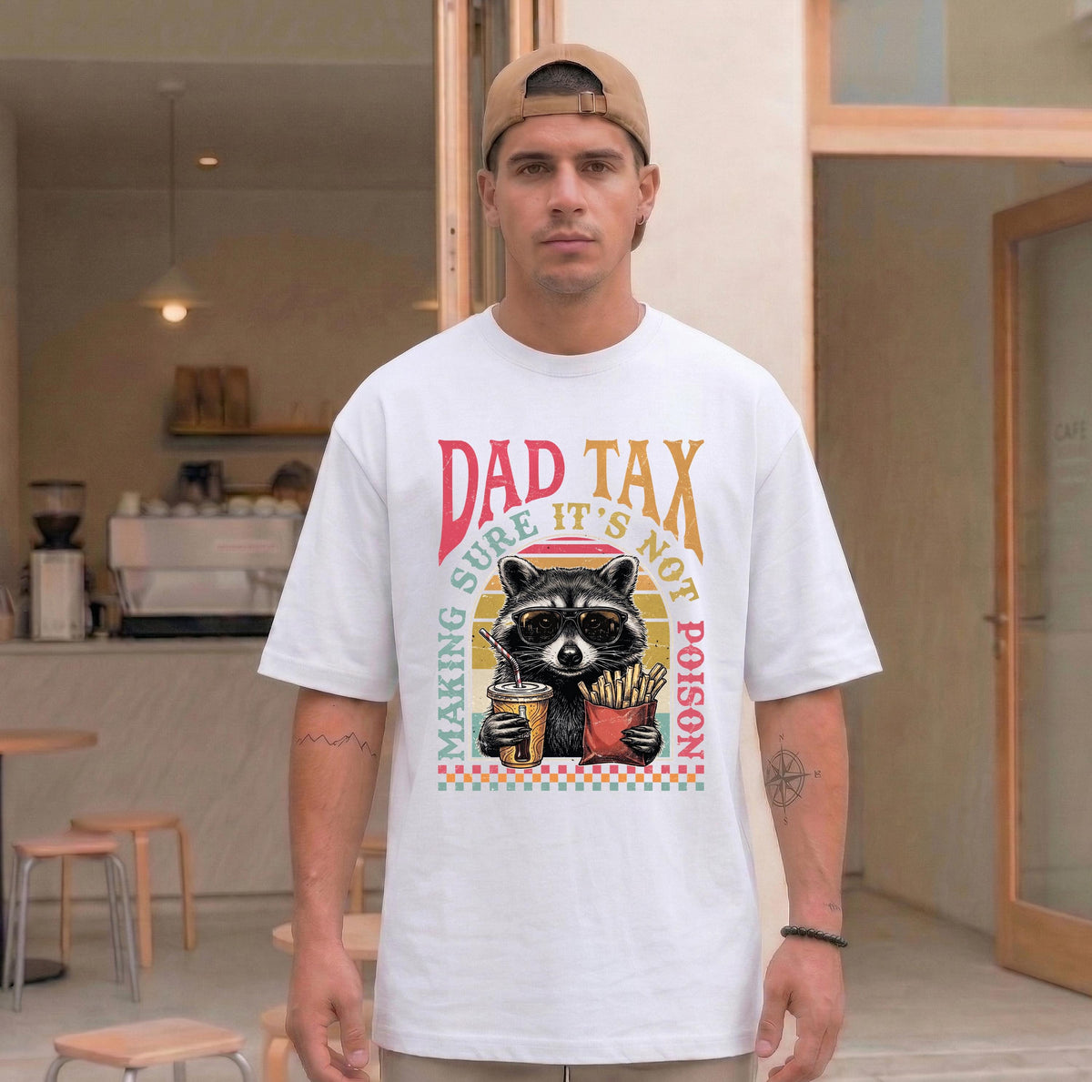 Dad Tax Raccoon Graphic Shirt
