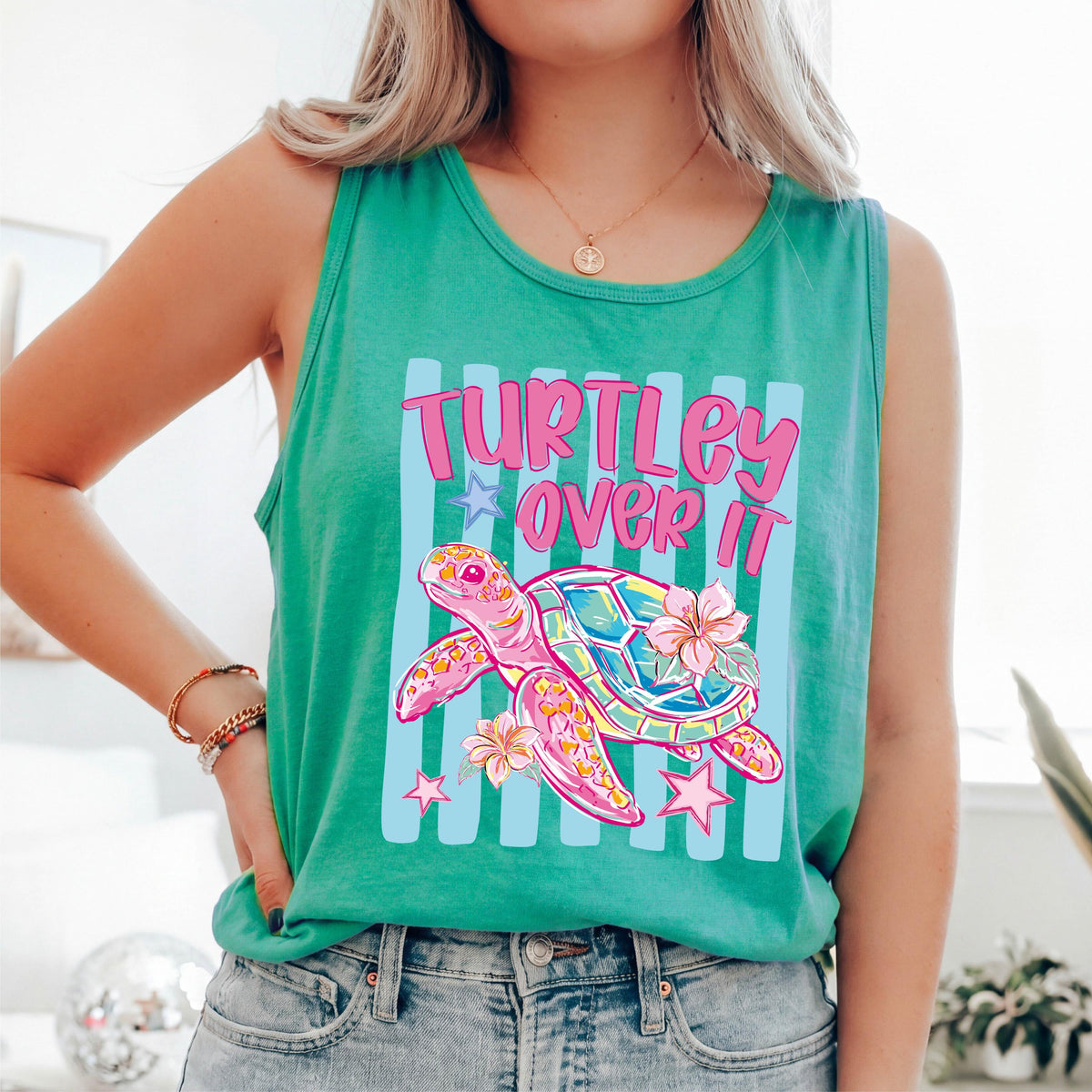 Comfort Colors® Sea Turtle Summer Tank Top, Coastal Vacation Tops, Beach Vibes Tanks, Beach Life Tee, Ocean Trip Girls Shirt
