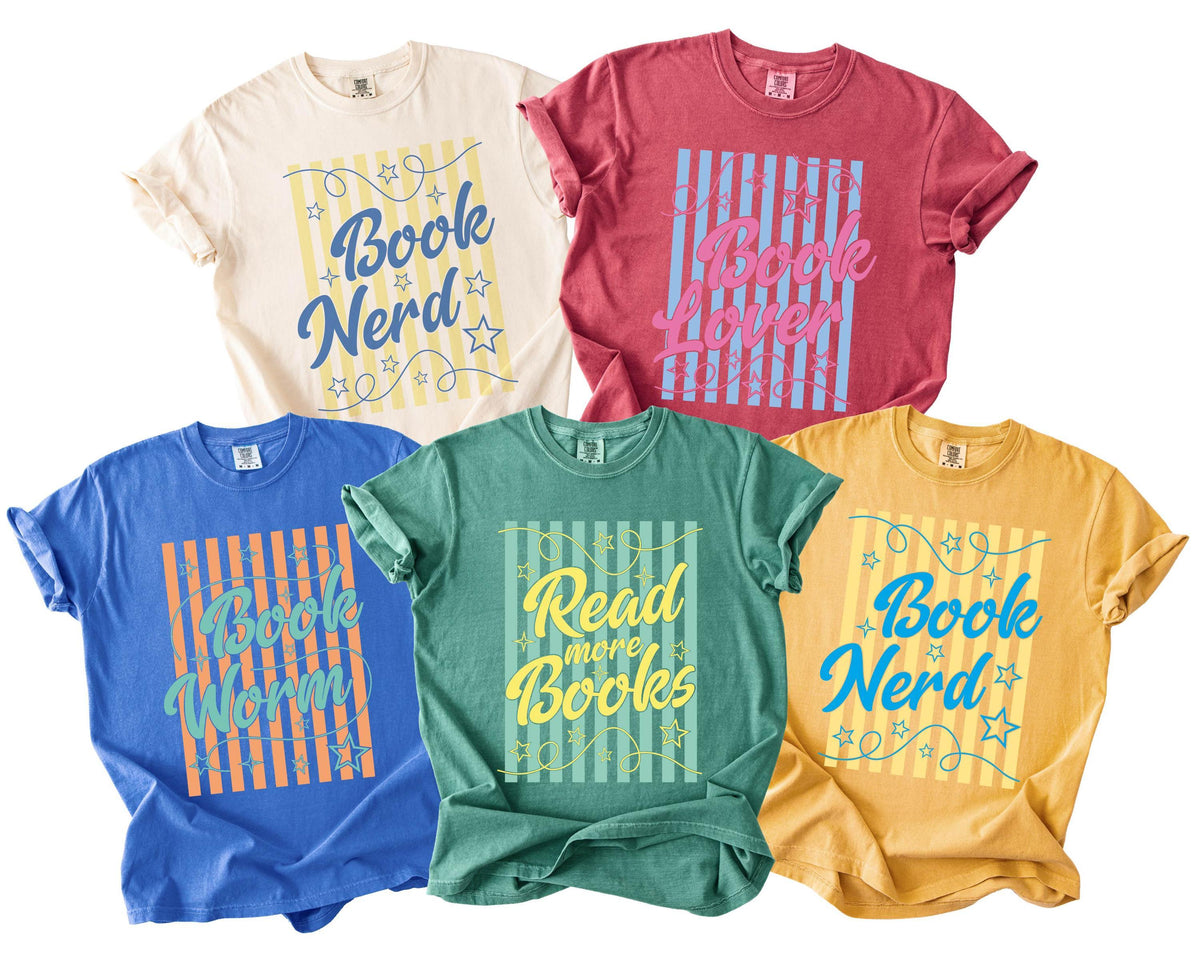 Comfort Colors® Book Lover Shirt, Bookish Summer Tee, Reading Club Gift, Bookworm Beach Tees