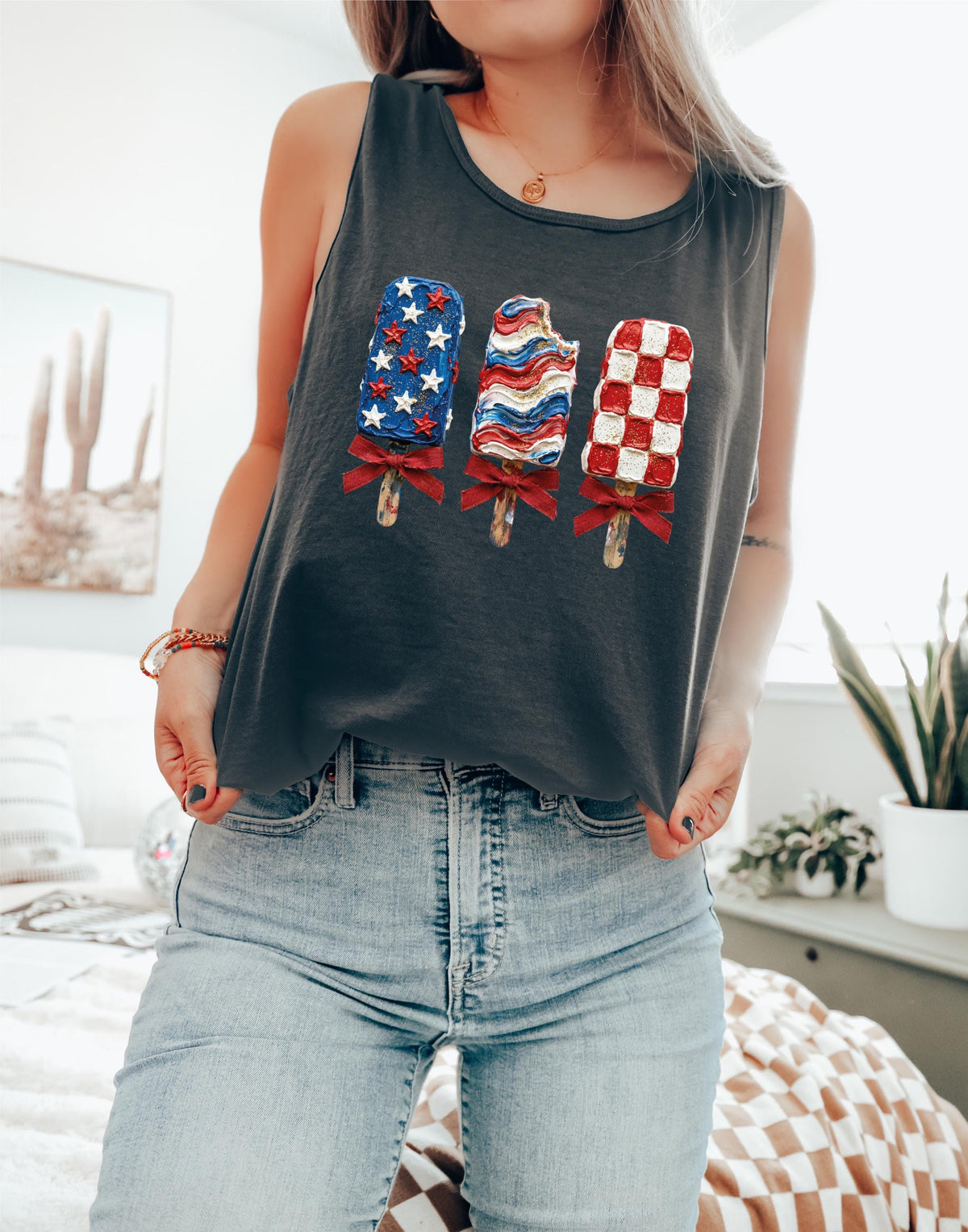 Comfort Colors® Fourth of July Tank Top, Funny Patriotic Summer Top, Independence Day Gift