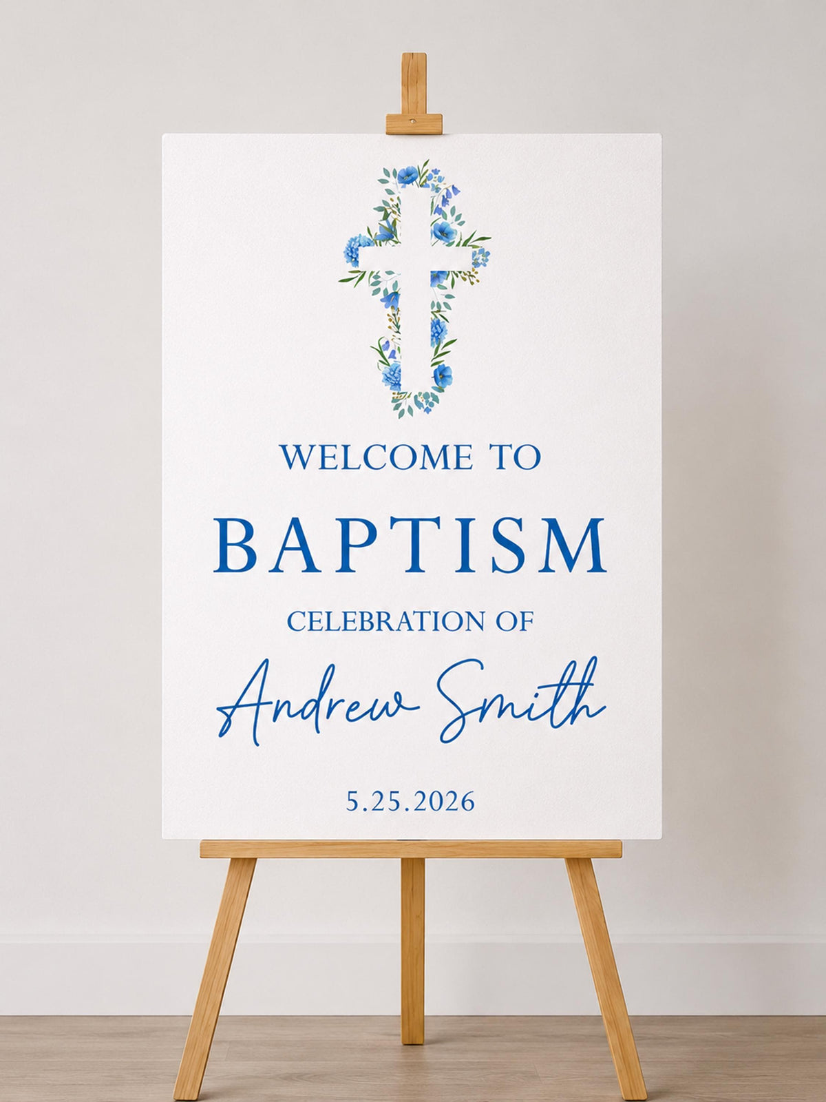 Personalized Baptism Welcome Sign, Foam Board Celebration Display
