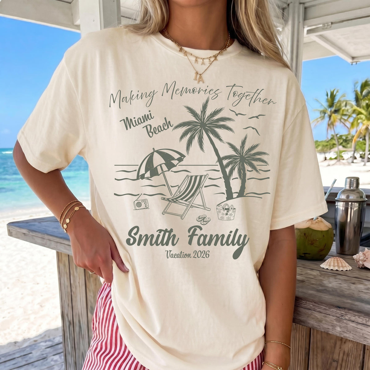 Comfort Colors® Family Beach Vacation T-shirt, Summer Trip Shirt, Making Memories Together Tees, Beach Trip Tank