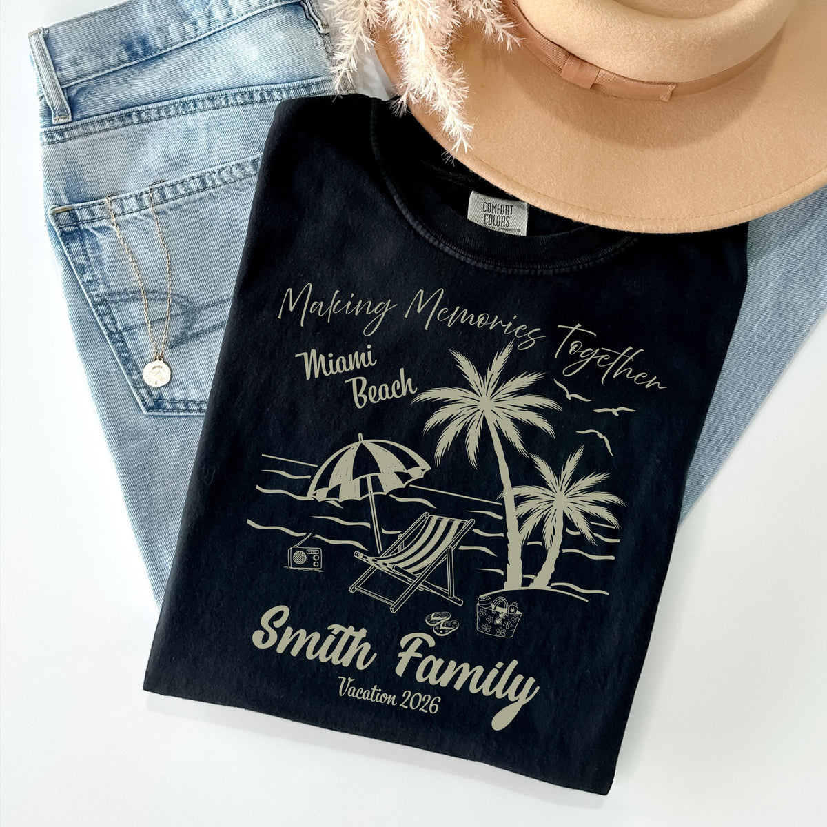 Comfort Colors® Family Beach Vacation T-shirt, Summer Trip Shirt, Making Memories Together Tees, Beach Trip Tank