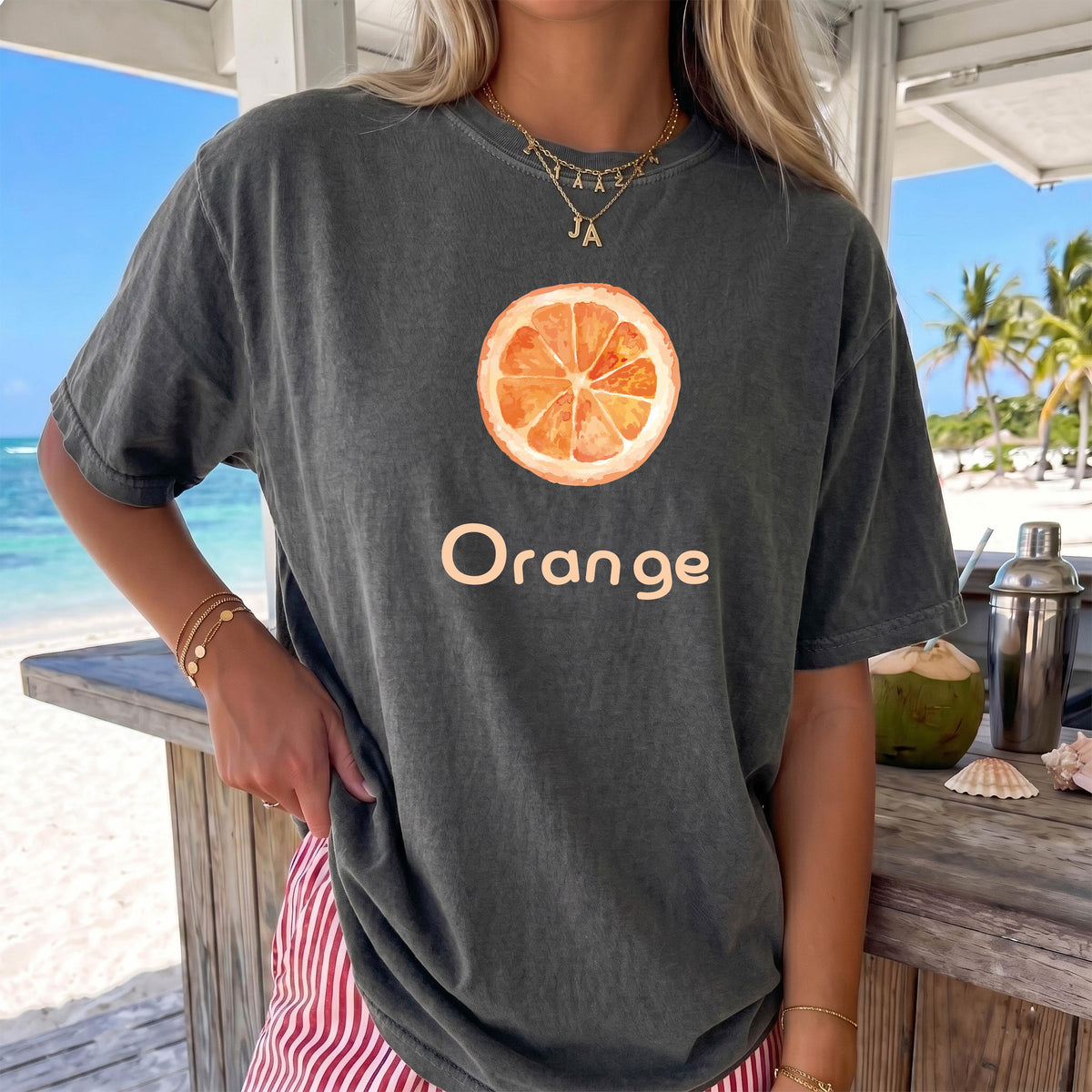 Comfort Colors® Summer Fruits Shirt, Tropical Vacation Tee, Watercolor Beach Tees, Cherry Watermelon T-shirt