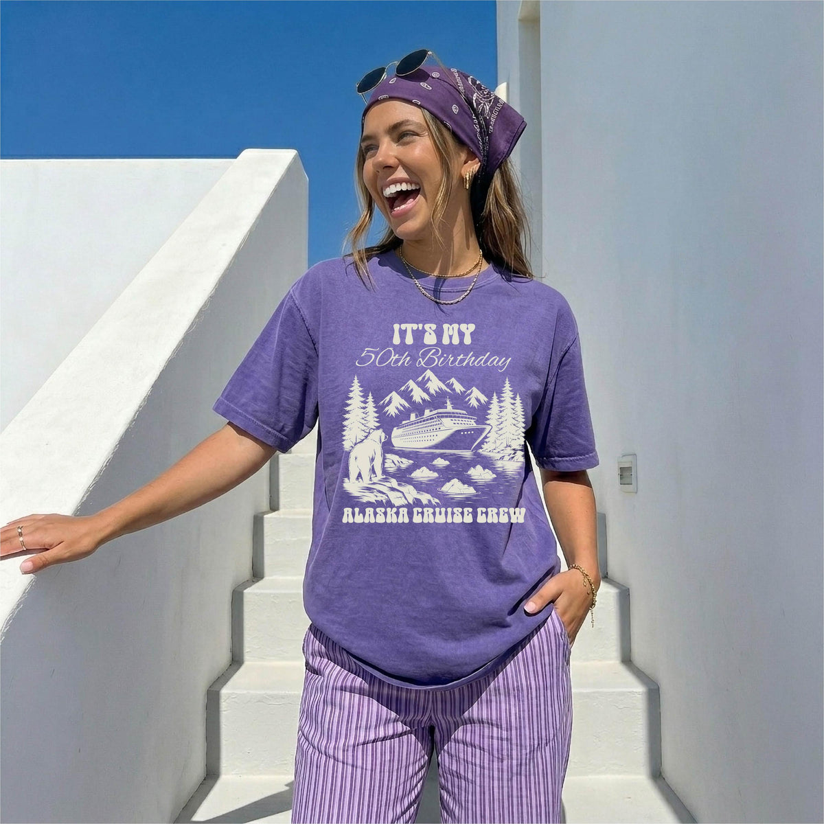 Comfort Colors® Alaska Birthday Cruise Shirt, Cruising Birthday Crew Tees, Custom 30th 40th 50th Birthday Sweatshirt
