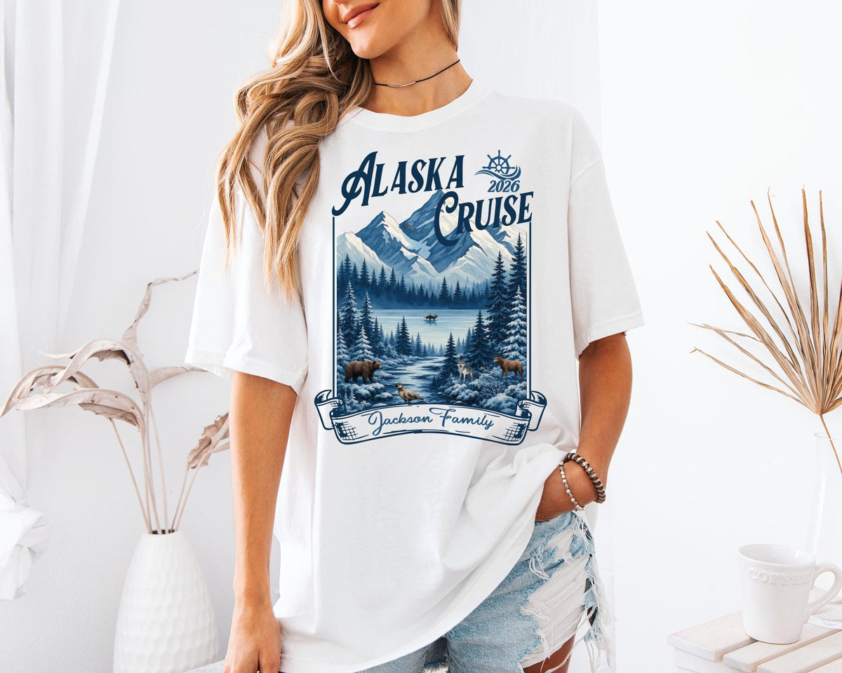 Comfort Colors® Family Alaska Trip Sweatshirt, Alaska Vacation Shirt, Family Trip Shirt, Adventure Cruising T-Shirt