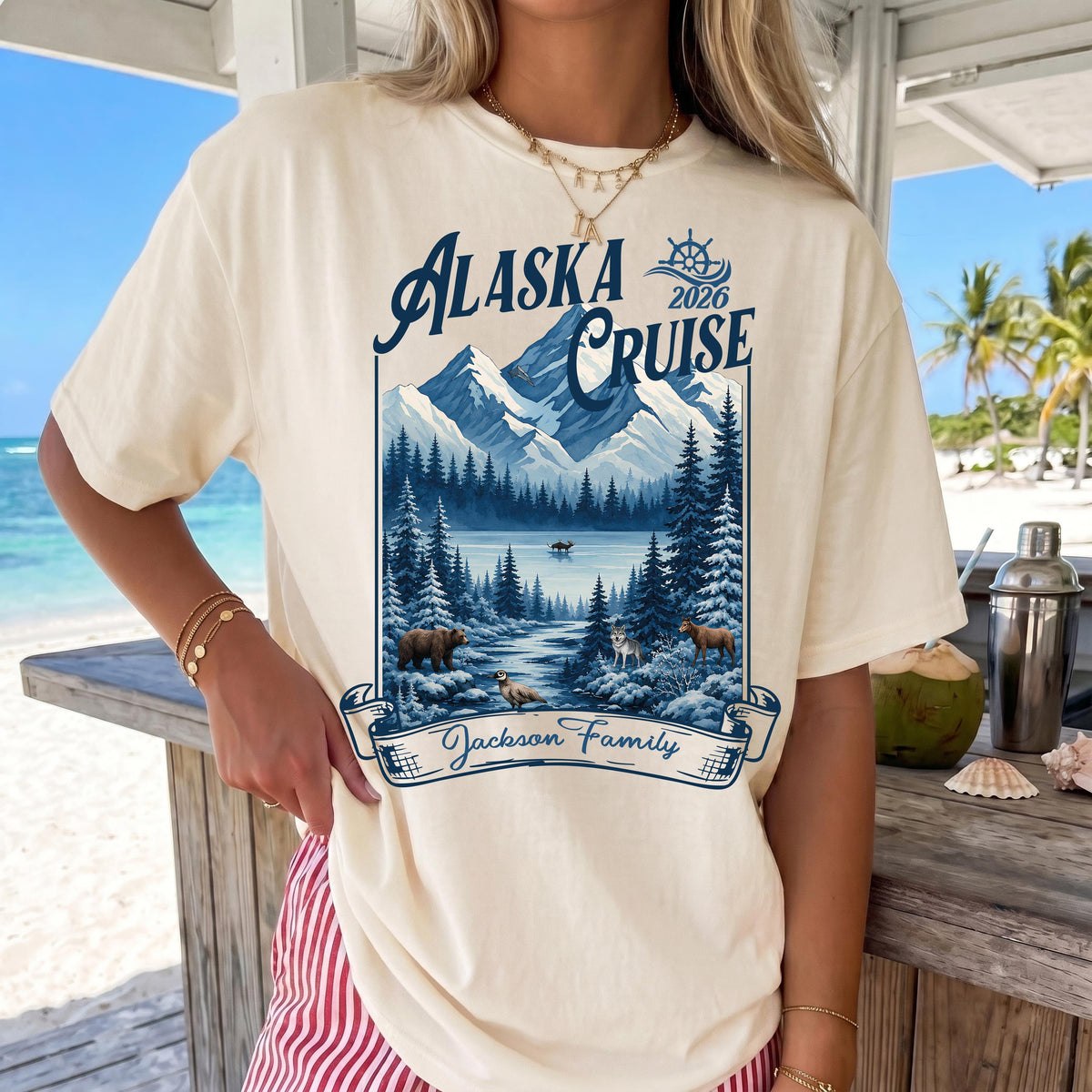 Comfort Colors® Family Alaska Trip Sweatshirt, Alaska Vacation Shirt, Family Trip Shirt, Adventure Cruising T-Shirt