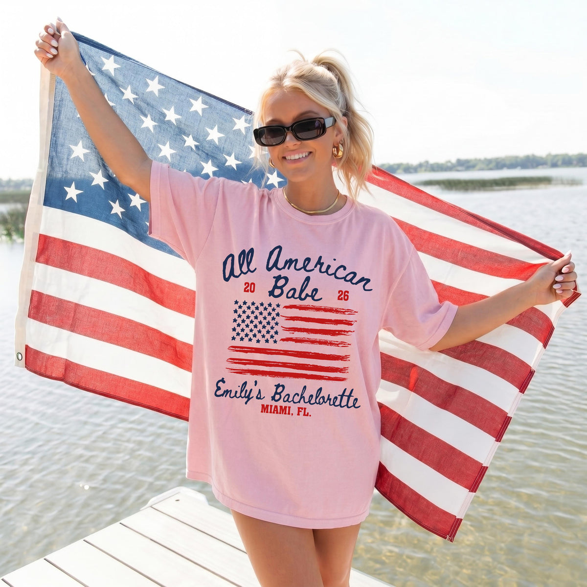 Comfort Colors® American Bride Shirt, 4th of July Bachelorette Tees, USA Bridal Party Tees, Bride Friends T-Shirt