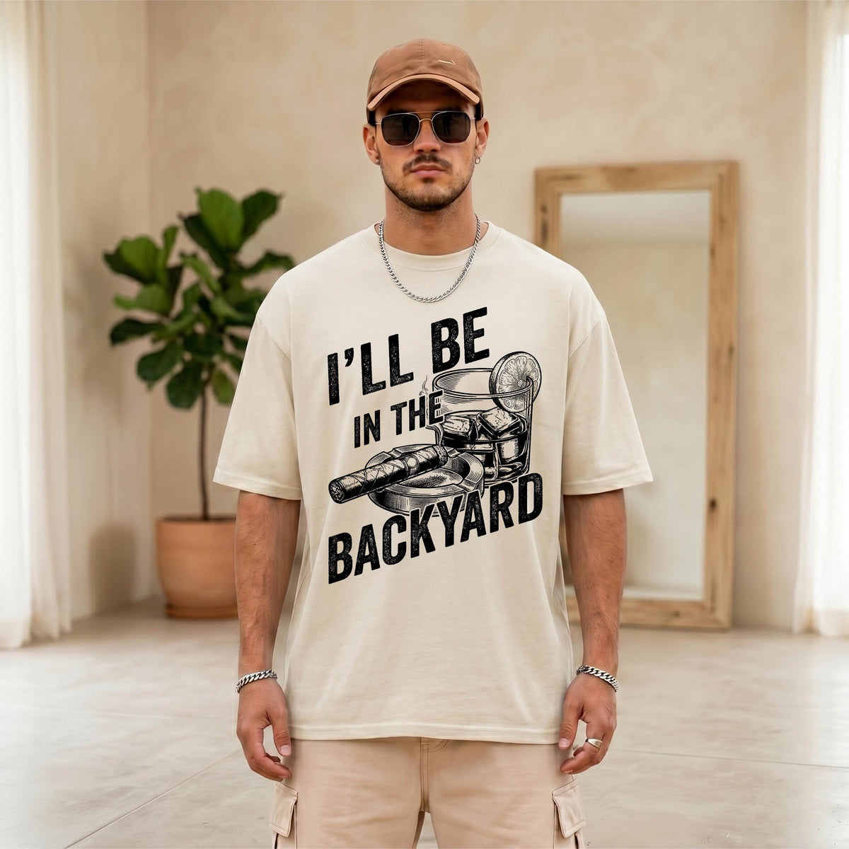 Comfort Colors® Dad Whiskey Shirt, Fathers Day Gift, I'll Be in the Backyard Tee, Husband Birthday Gift