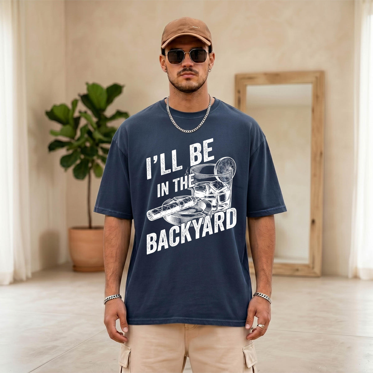 Comfort Colors® Dad Whiskey Shirt, Fathers Day Gift, I'll Be in the Backyard Tee, Husband Birthday Gift