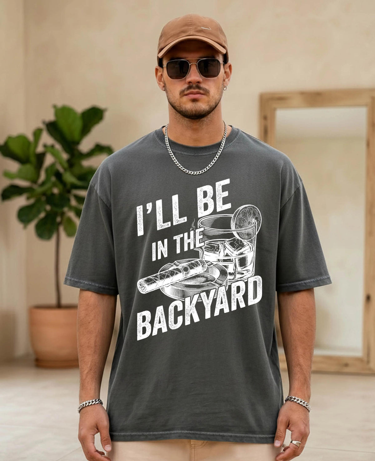 Comfort Colors® Dad Whiskey Shirt, Fathers Day Gift, I'll Be in the Backyard Tee, Husband Birthday Gift