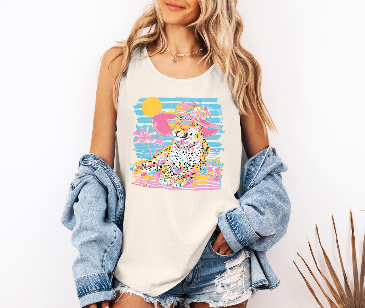 Comfort Colors® Summer Lions Shirt, Cute Summer Top, Women's Beach Vibes T-Shirt