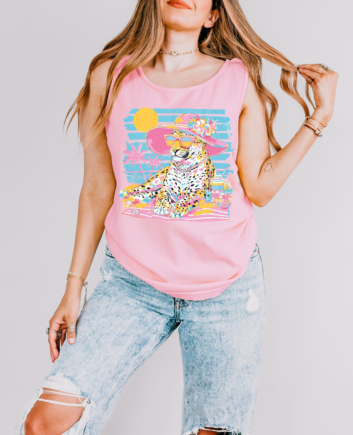Comfort Colors® Summer Lions Shirt, Cute Summer Top, Women's Beach Vibes T-Shirt