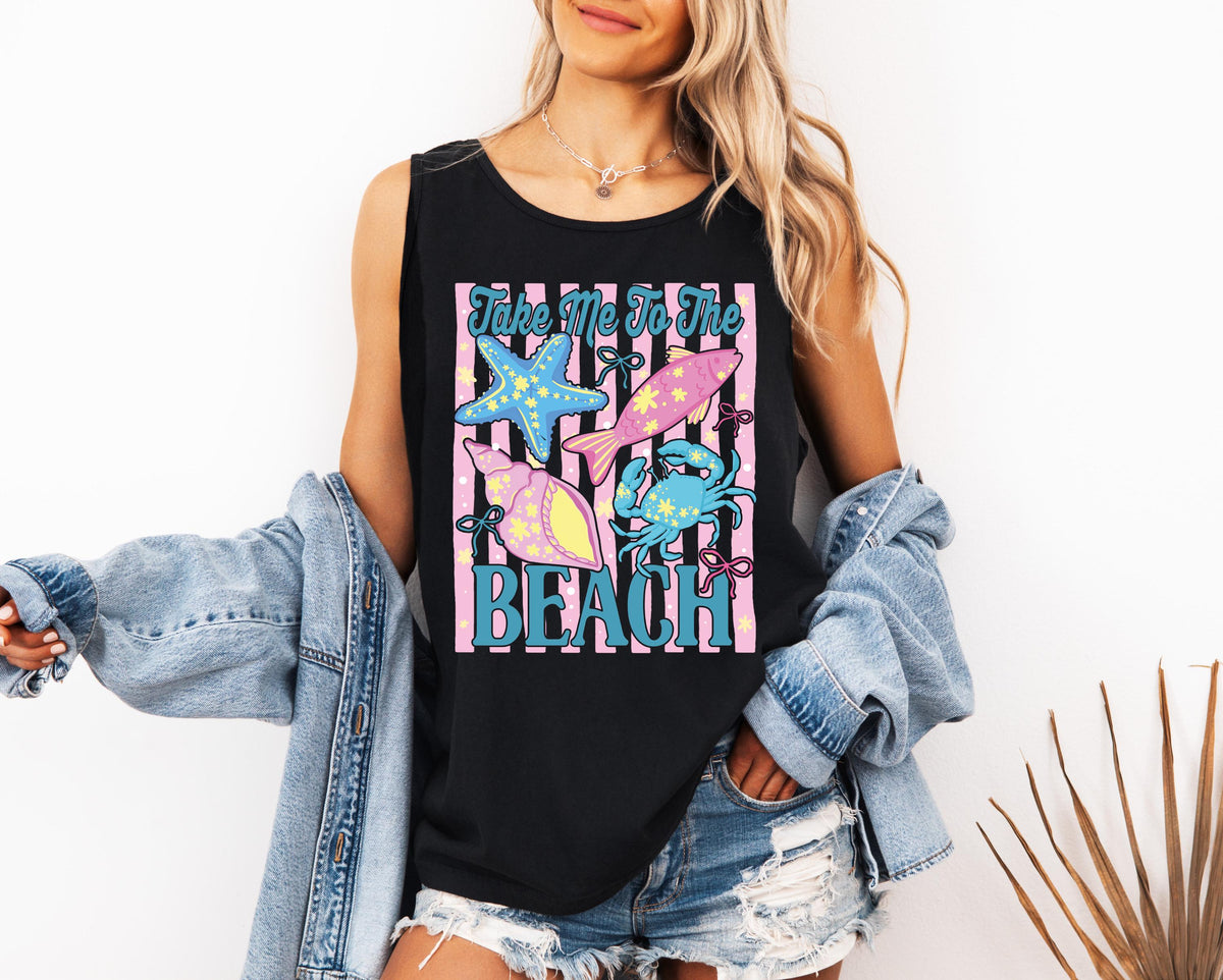 Beach Tank Top, Comfort Colors® Summer Girls T-Shirt, Beach Vacation Tees, Summer Trip Shirts