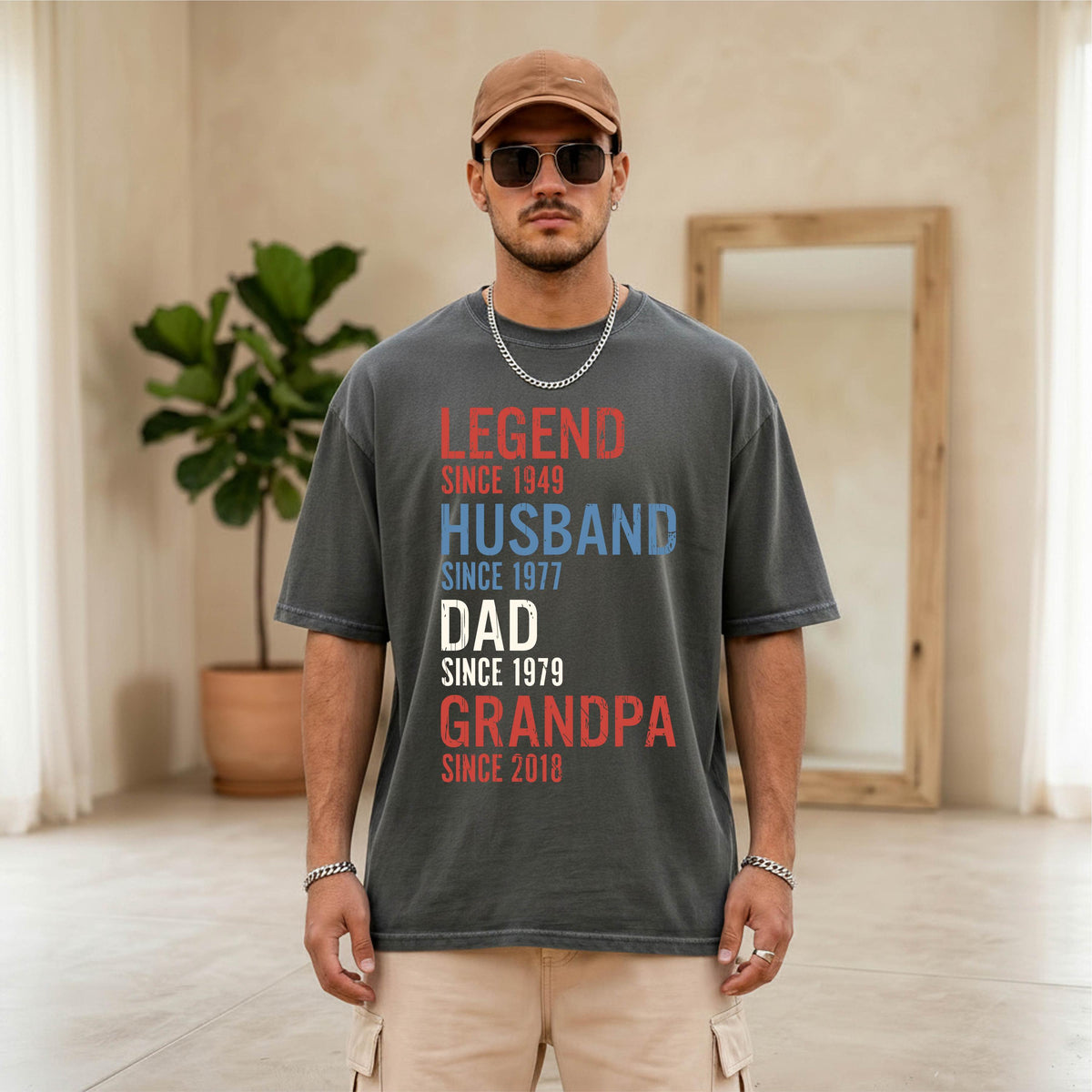 Comfort Colors® Custom Grandpa Shirt, Legend Husband Dad Grandpa Tee, Fathers Day Gift, Papa Birthday T-shirt, New Grandfather Tees