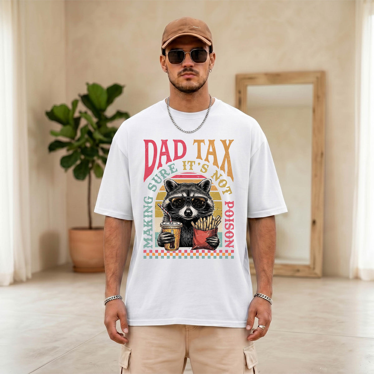 Comfort Colors® Dad Tax Shirt, Funny Raccoon Dad Tee, Fathers Day Gift, Retro Husband Birthday Tees