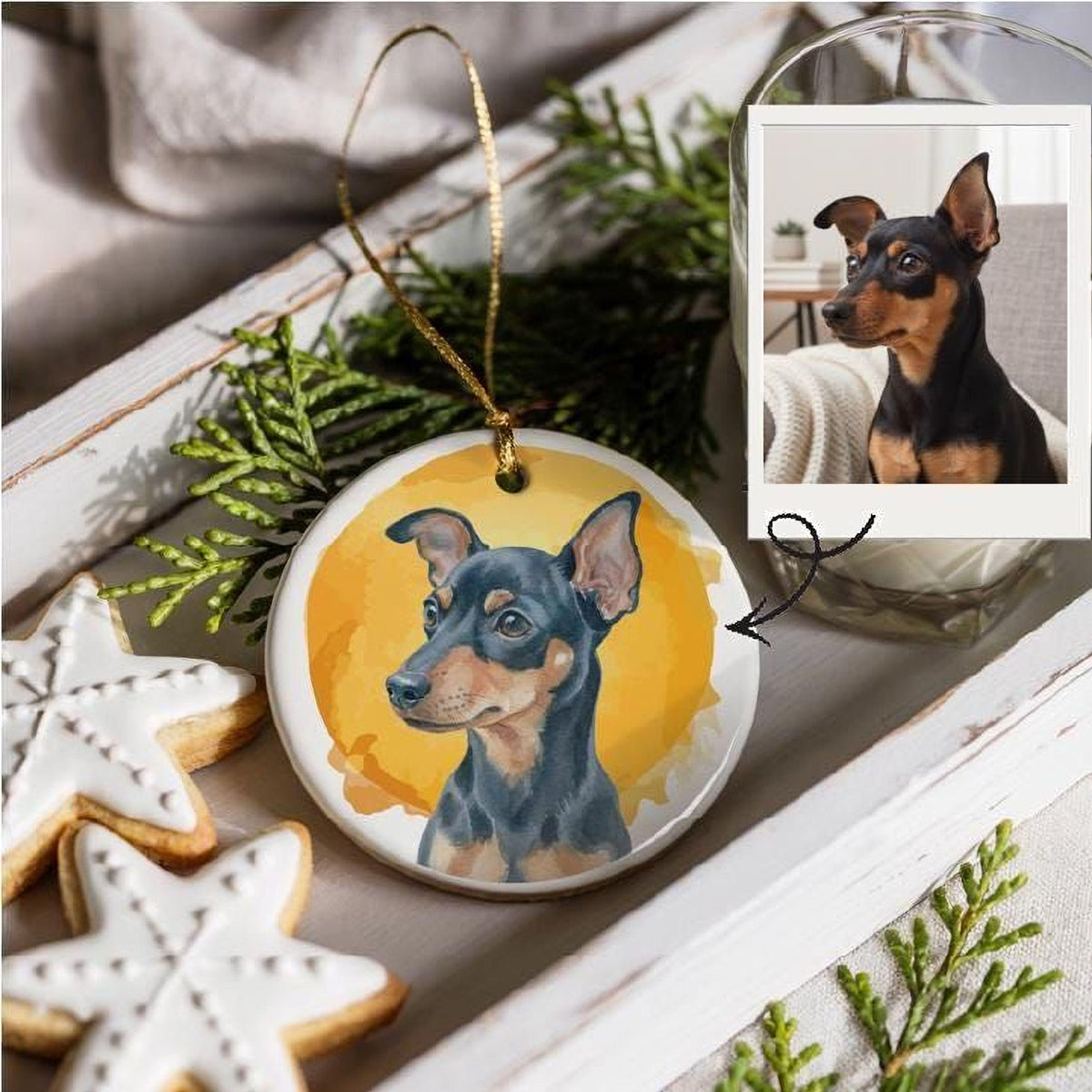 Custom Pet Photo Rainbow Bridge Ornament, Personalized Cat - Dog Loss Memorial Keepsake, Pets Remembrance Gift, Cats - Dogs Lover Present
