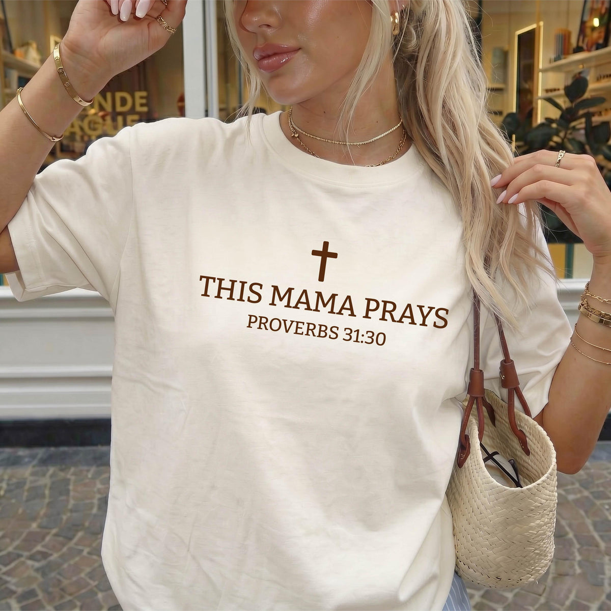 This Mama Prays Comfort Colors® Shirt, Christian Mom Tee, Religious Mama Gift, Bible Verse Tees