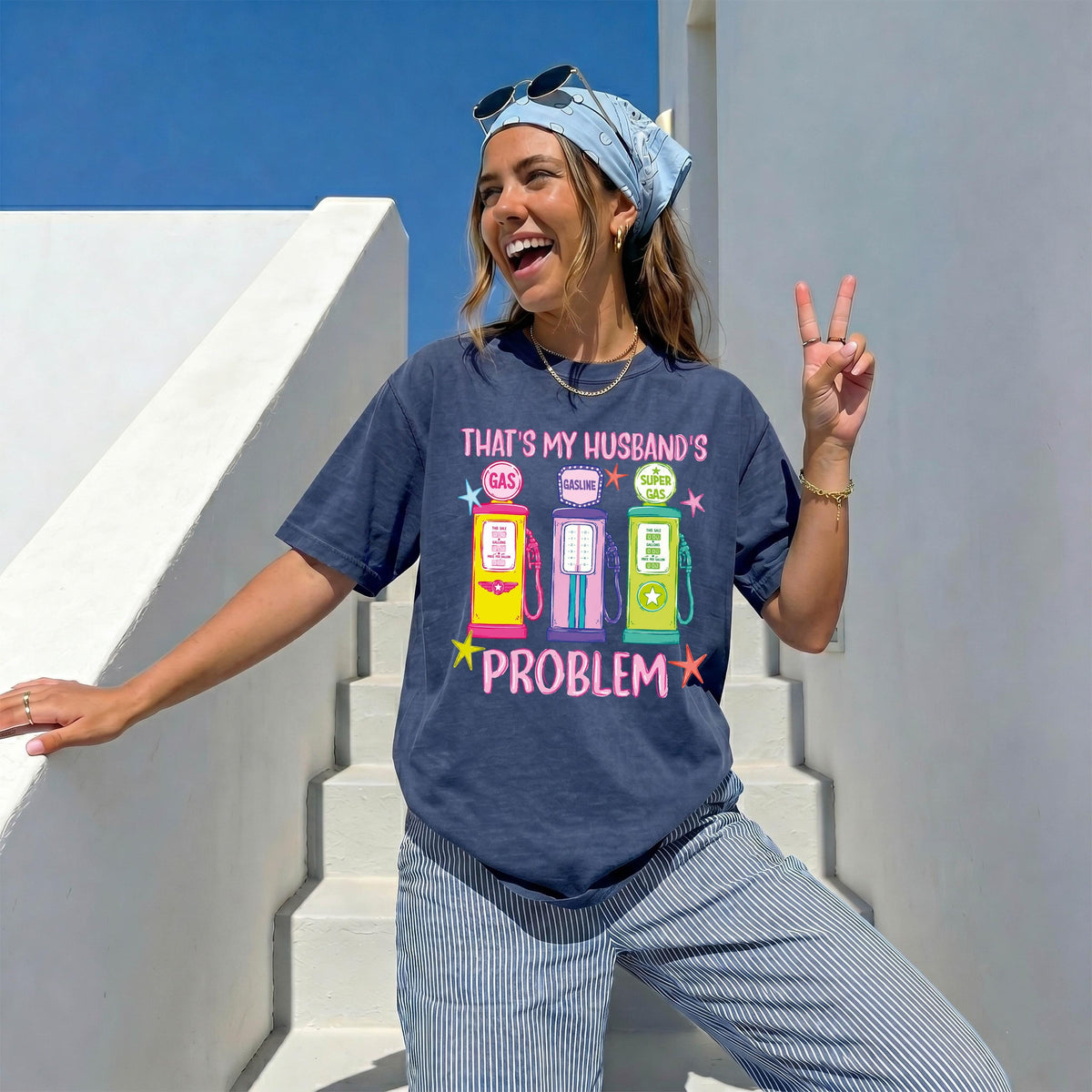 That's My Husband's Problem Comfort Colors Shirt, Funny Wife Gift, Anniversary Tee