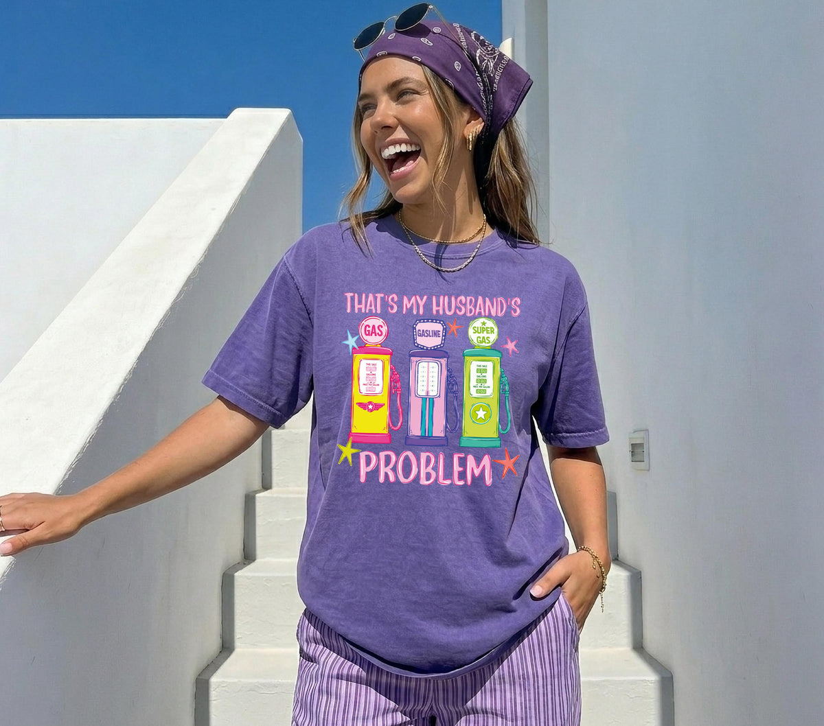 Comfort Colors® That's My Husband's Problem Shirt, Sarcastic Saying Tee, Funny Quote Wife Gift