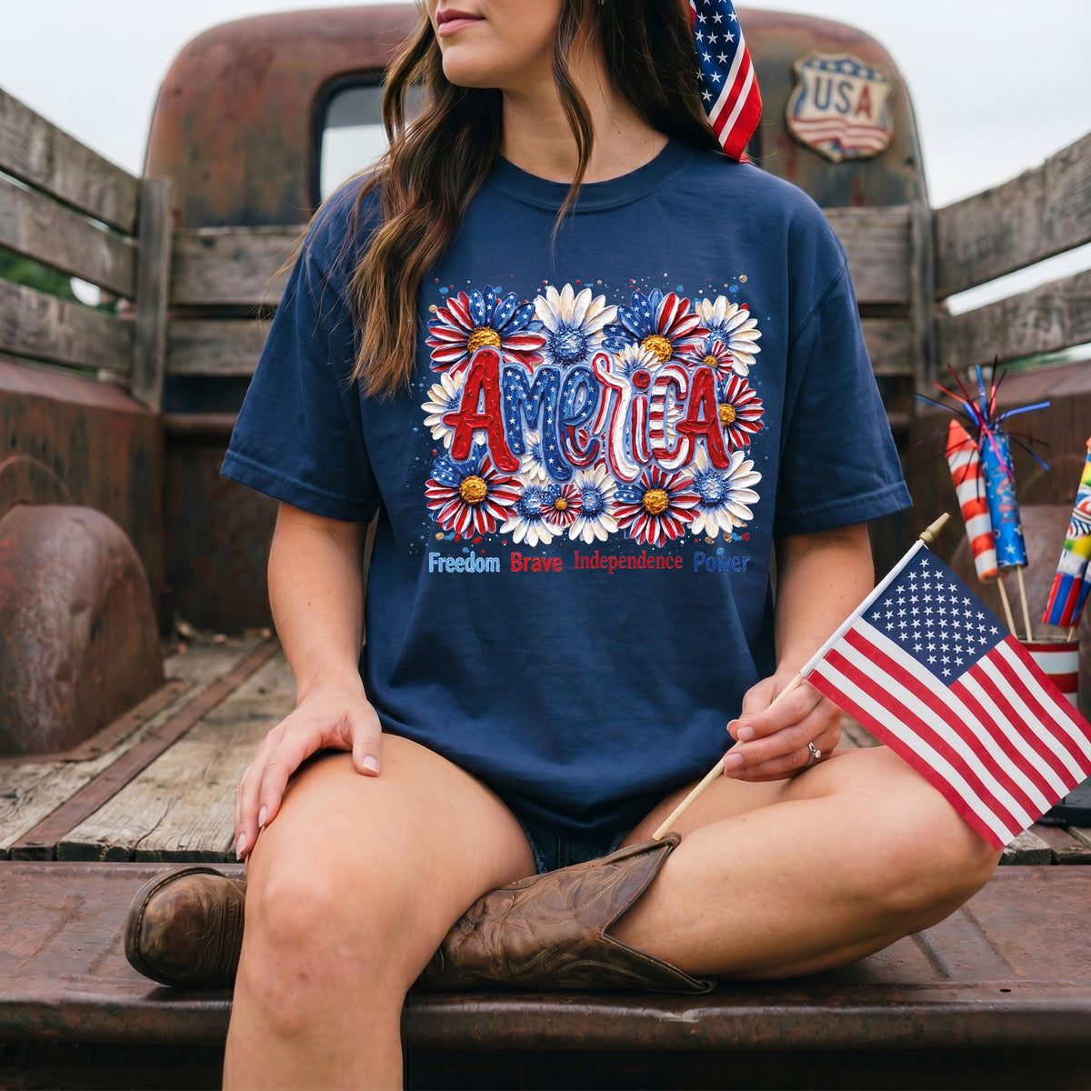 Comfort Colors® 4th of July T-shirt, Freedom America Shirt, Independence Day Tees, Patriotic Family Shirt