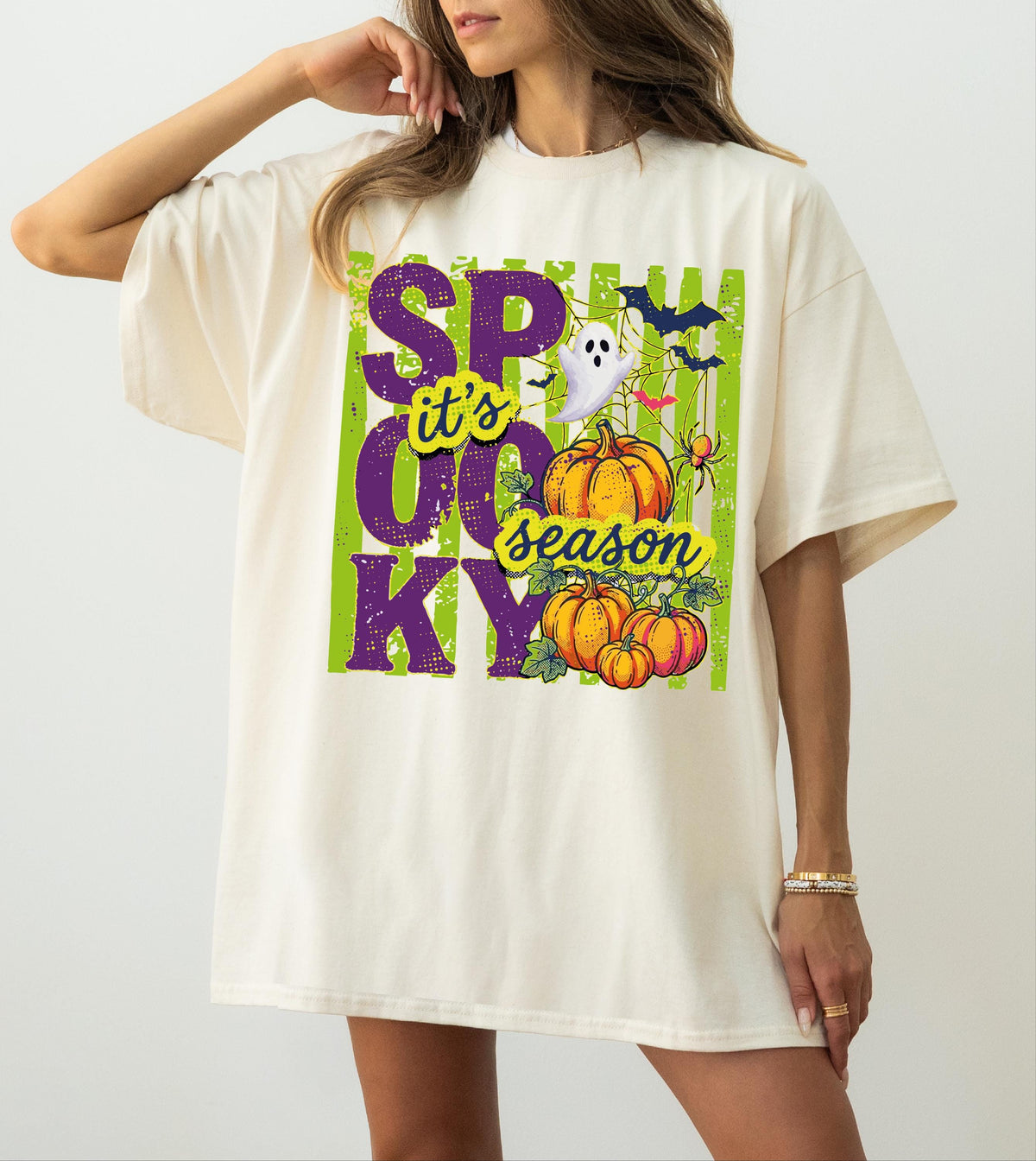 Comfort Colors® Spooky Season Shirt, Halloween Ghost Sweatshirt, Horror Halloween T-Shirt