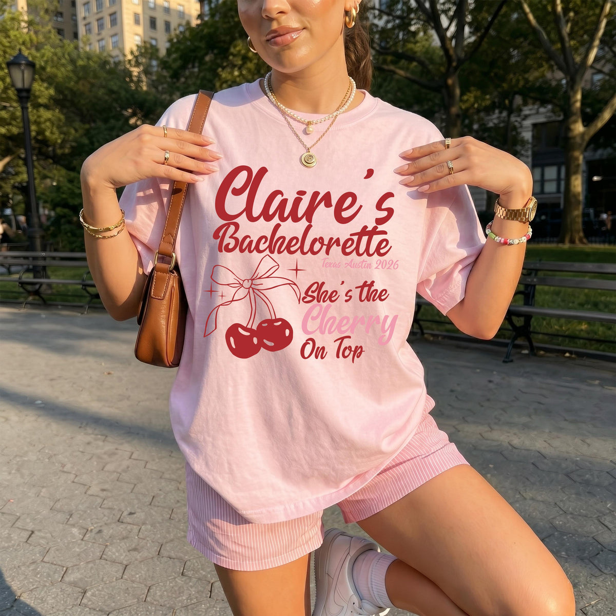 Comfort Colors® Personalized Bride to Be T-Shirt, Coquette Bow Bachelorette Party Tee