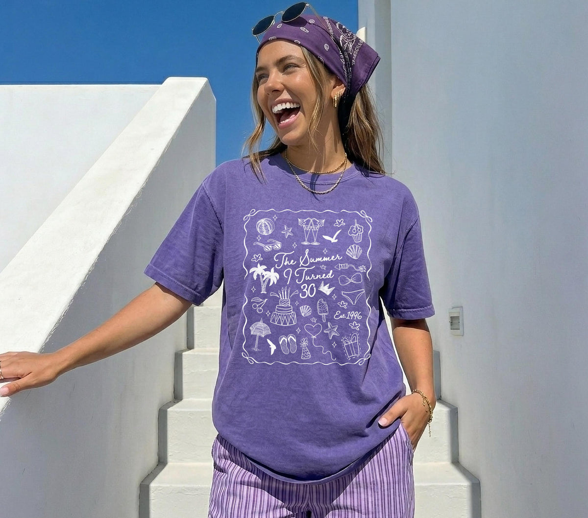 Comfort Colors® Summer 30th Birthday Shirt, Custom 40th Birthday Tee