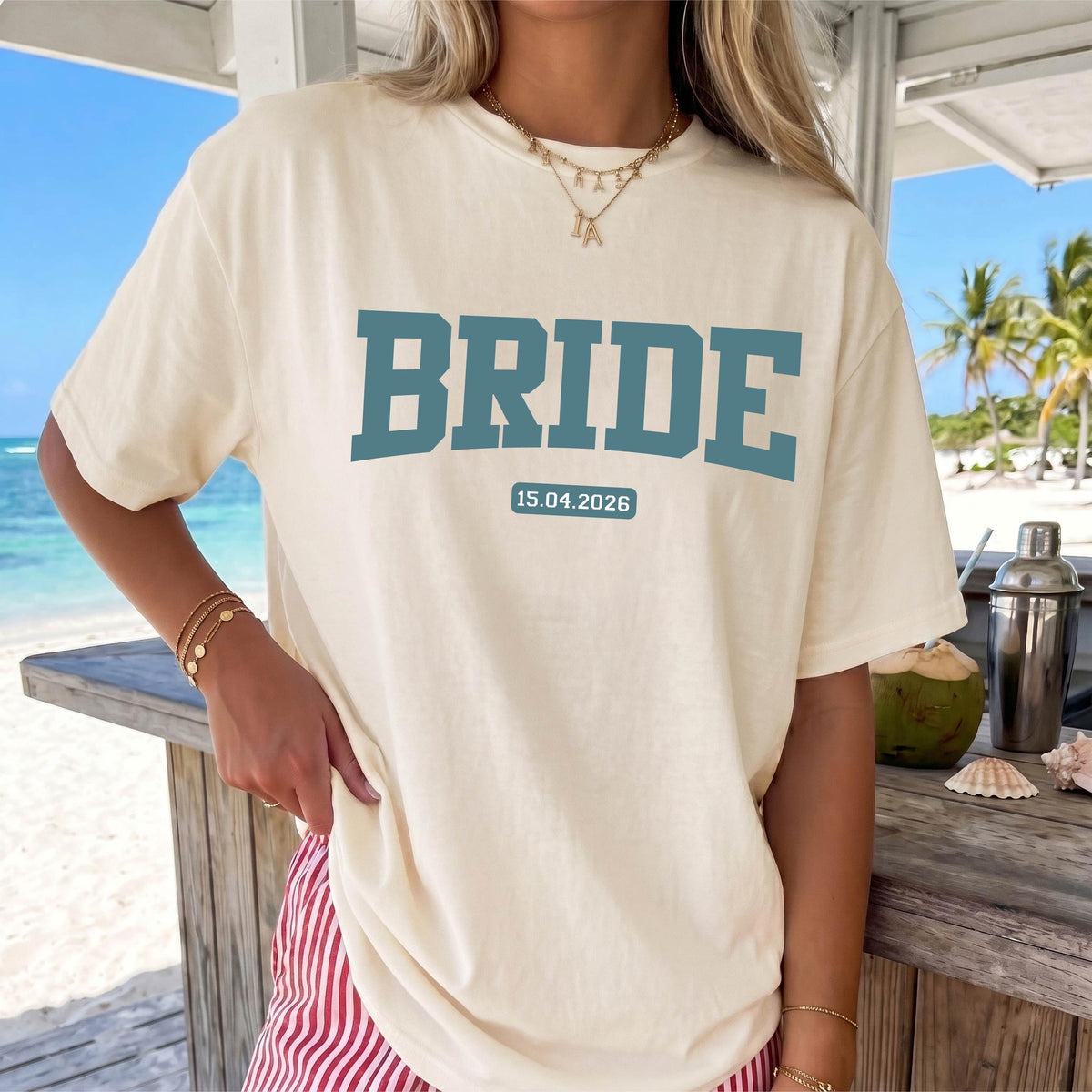 Custom Bride and Groom Comfort Colors® Shirts, Personalized Wedding Party Tee, Honeymoon Couple Matching Gift