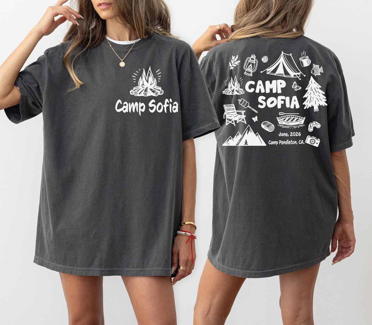 Comfort Colors® Camp Bachelorette Shirt, Custom Bride Team Camping T-Shirt, Lake Themed Bridal Party Tees