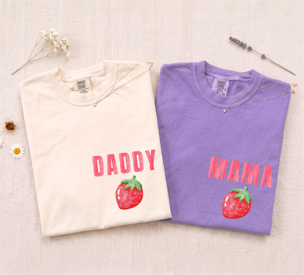 Comfort Colors® Strawberry Birthday Family Shirt, Berry First Birthday Matching Tee, Strawberry Mama Dada Tees