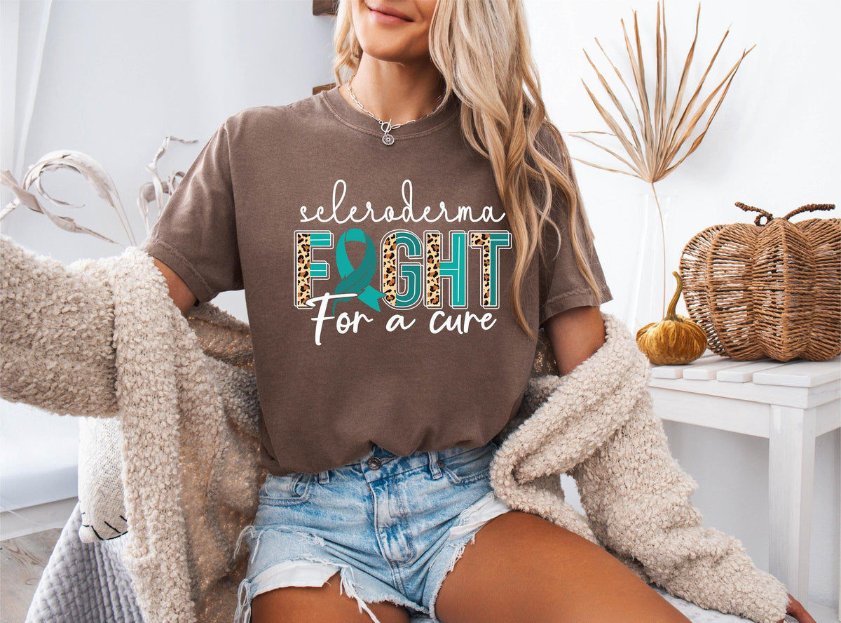 Comfort Colors® Scleroderma Awareness Shirt, Fight For A Cure Tee, Scleroderma Warrior Gift, Scleroderma Fighter T-shirts