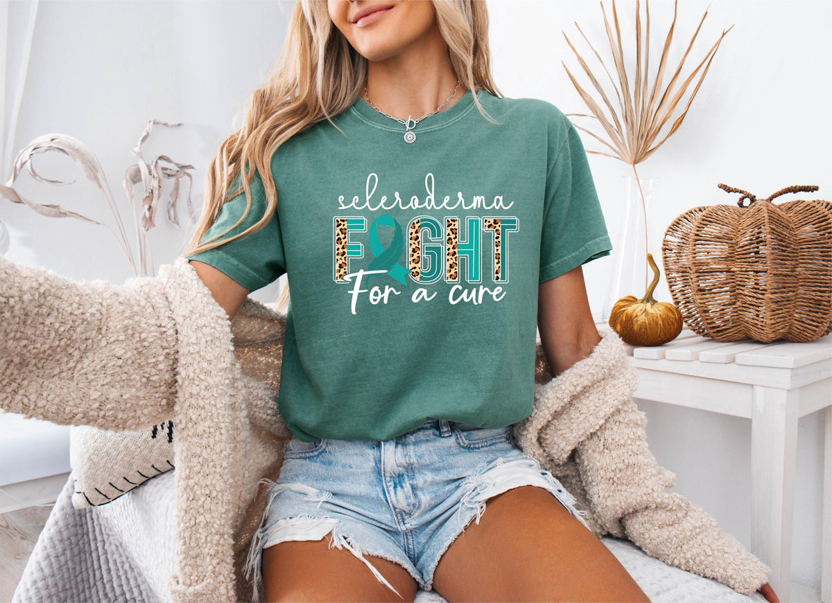 Comfort Colors® Scleroderma Awareness Shirt, Fight For A Cure Tee, Scleroderma Warrior Gift, Scleroderma Fighter T-shirts