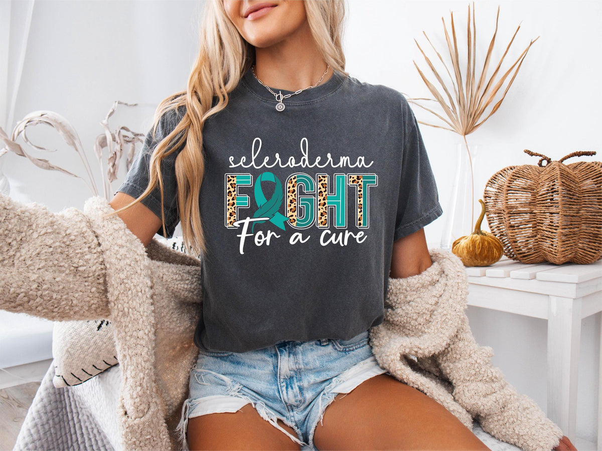 Comfort Colors® Scleroderma Awareness Shirt, Fight For A Cure Tee, Scleroderma Warrior Gift, Scleroderma Fighter T-shirts