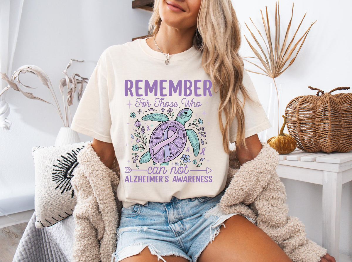 Comfort Colors® Alzheimer Awareness Shirt, Purple Ribbon Squad Tees, Dementia Support T-Shirt