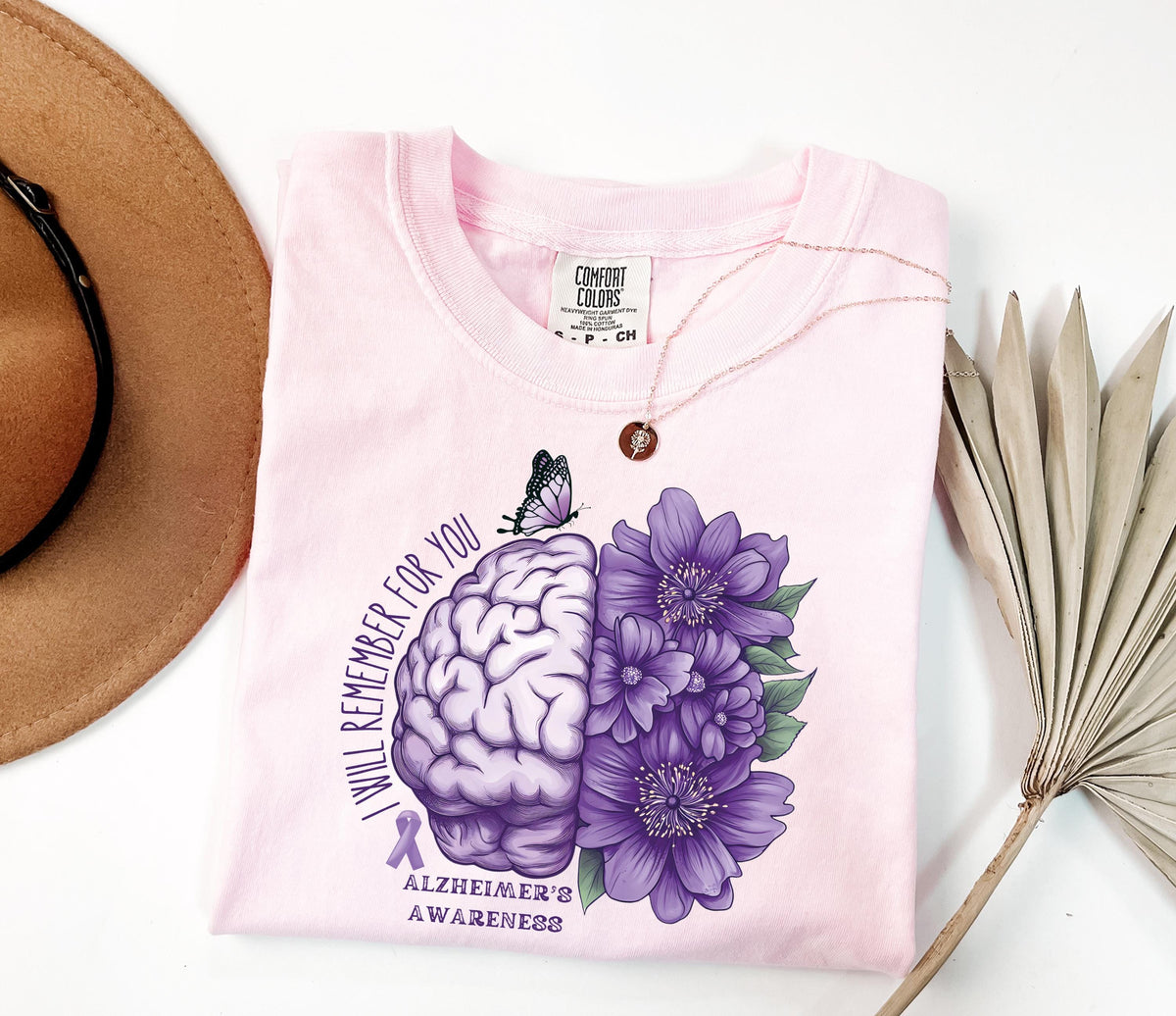 Alzheimer’s Awareness Floral Brain Shirt