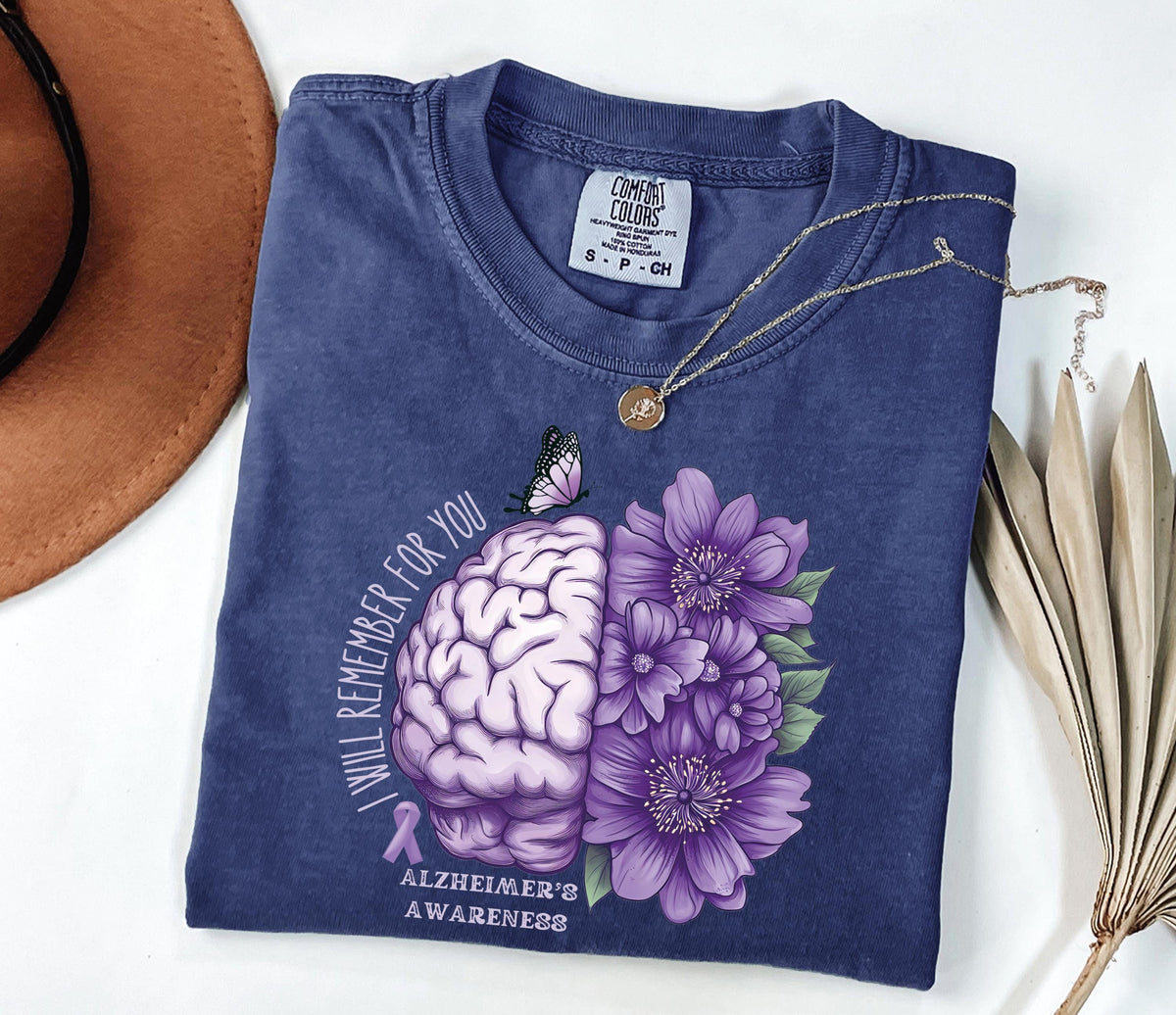 Alzheimer’s Awareness Floral Brain Shirt