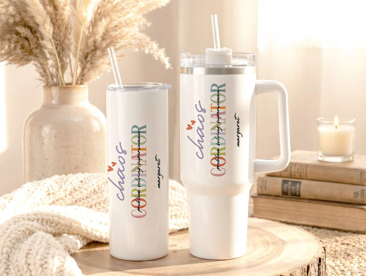 Personalized Chaos Coordinator Tumbler, Custom Teacher Gift, Funny Boss Appreciation Cup